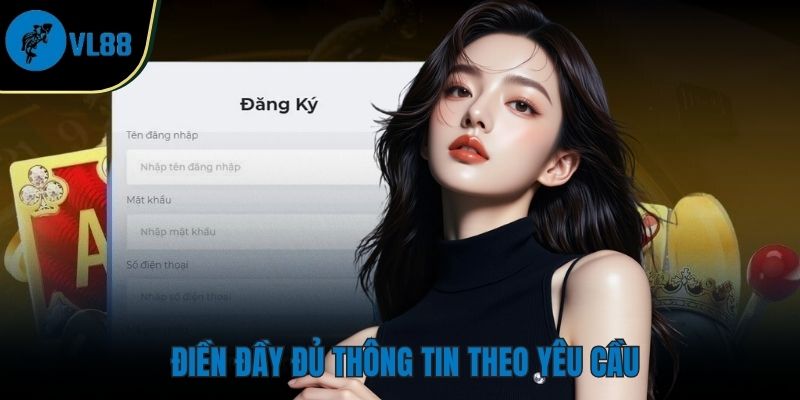 Điền thông tin theo yêu cầu để hoàn thành bước đăng ký