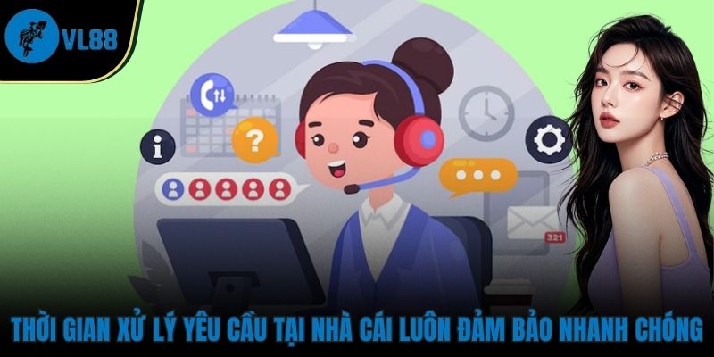 Thời gian xử lý yêu cầu tại nhà cái luôn đảm bảo nhanh chóng